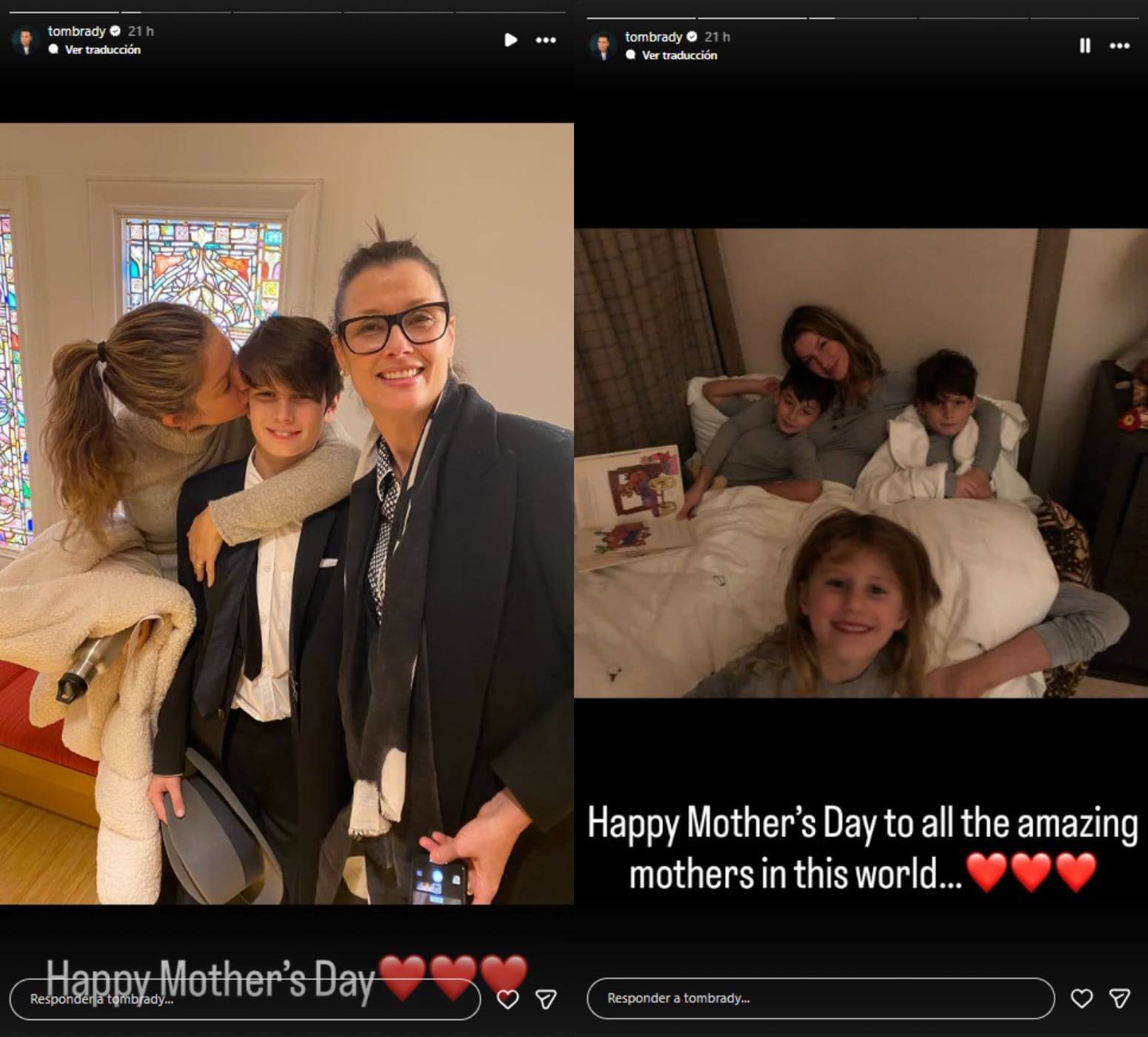 El retirado jugador de la NFL destaca la cordialidad con sus exparejas al rendir homenaje público a las madres de sus hijos (Instagram/@tombrady)