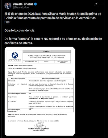 Daniel Briceño - crédito @Danielbricen/X