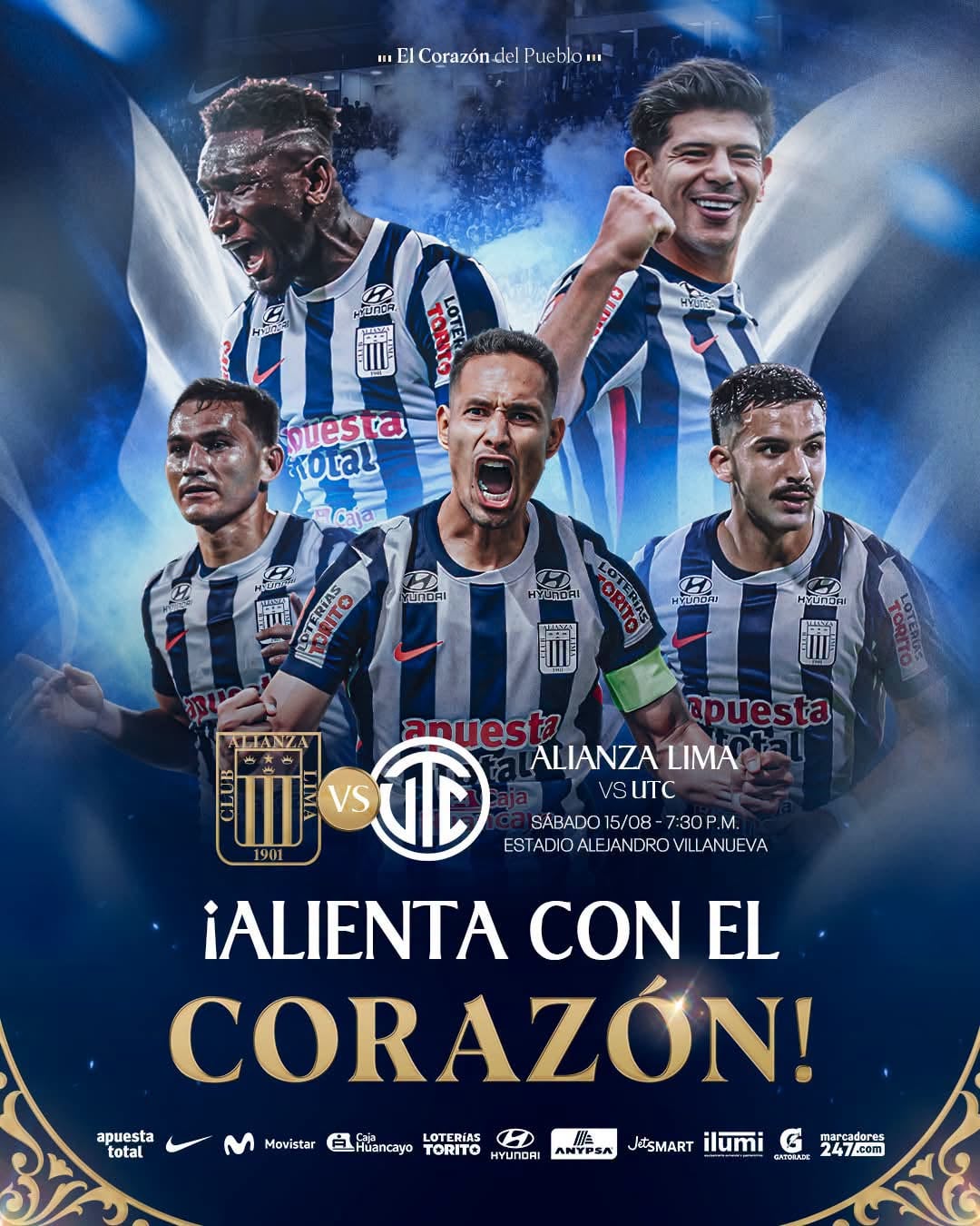 Detalles del partido entre Alianza Lima y UTC en el estadio Alejandro Villanueva. Crédito: Prensa AL
