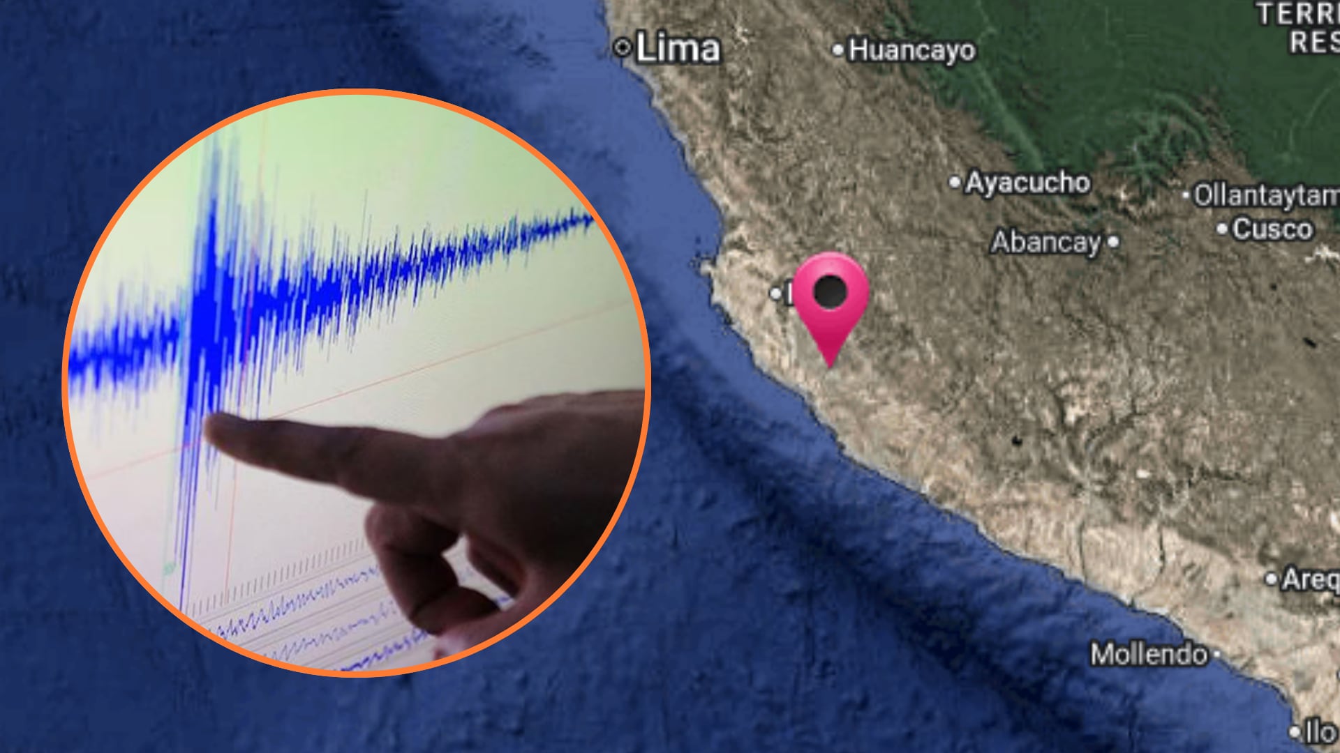 Sismo de 5,3 sacude la región Ica y es percibido en el sur de Lima. (Foto composición: Infobae Perú/Agencia Andina/IGP)