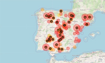 El mapa de IncendiosEspaña.es permite hacer un seguimiento en tiempo real de la evolución de los incendios (IncendiosEspaña.es)