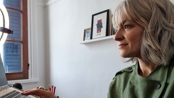 Adriana Amado en su clase