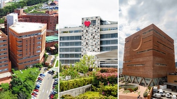 Tres hospitales universitarios de Colombia
