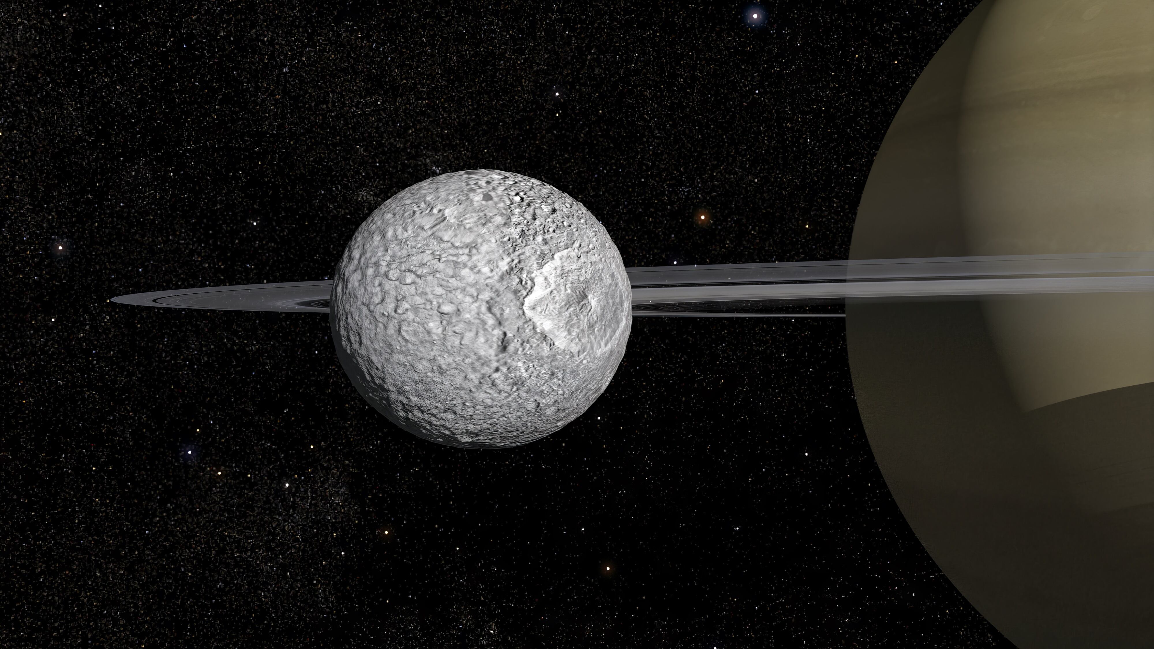 Mimas podría contener un océano joven originado por un cambio orbital reciente, un proceso que generó calor suficiente para fundir su hielo - | Observatoire de Paris PSL, IMCCE