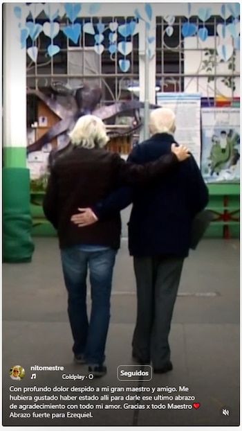 Julio Ricardo fue homenajeado en vida por Nito Mestre con una publicación que resaltó el impacto personal y académico de su docencia