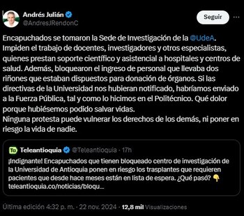 El mandatario se pronuncio sobre