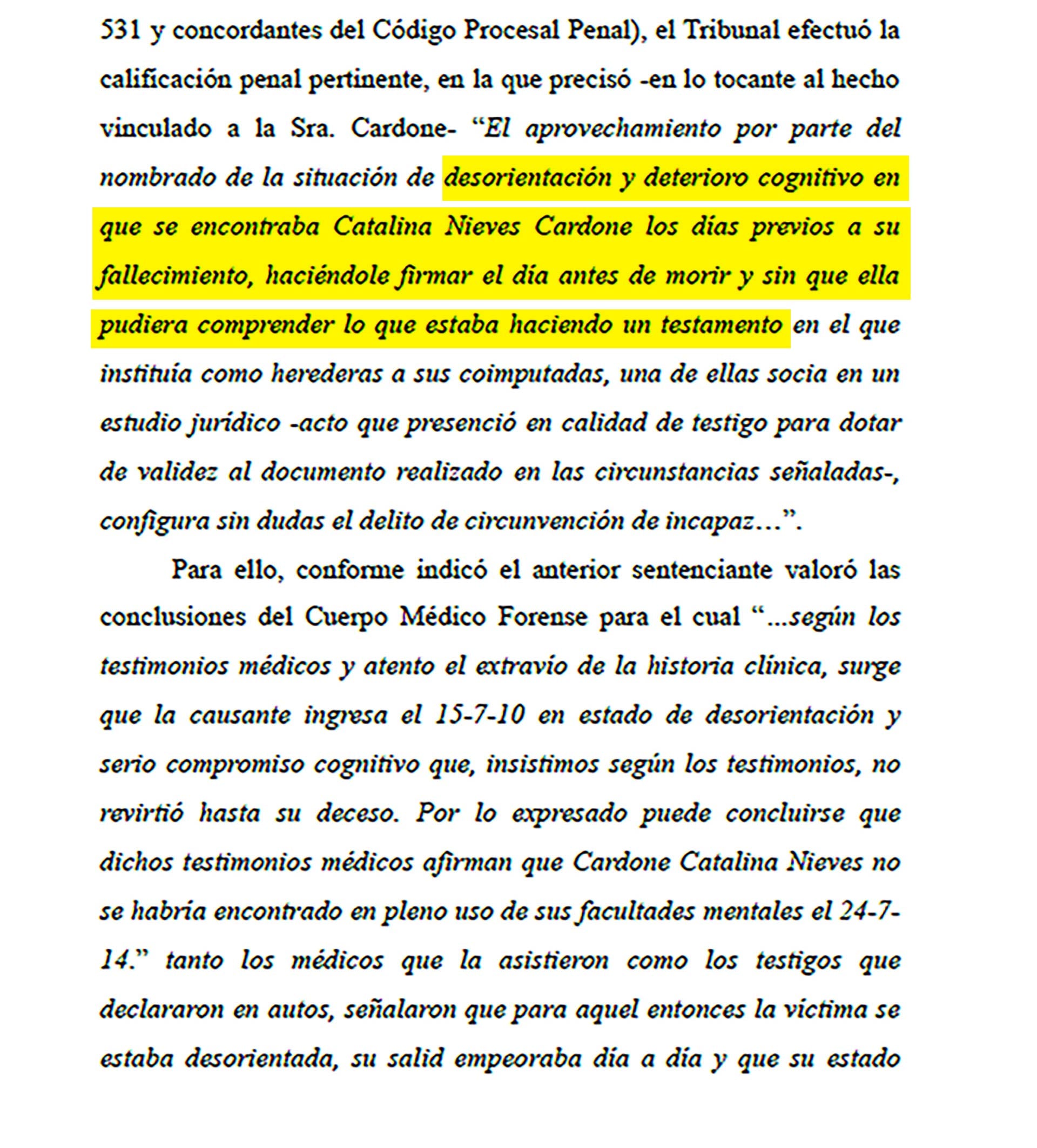 La pericia determinó que la anciana atravesaba un situación de