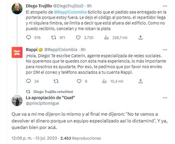 El actor denunció que un