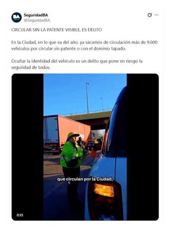 Circular sin patente es delito,