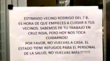 La carta estaba pegada en