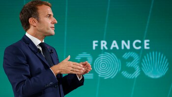 Emmanuel Macron en la presentación