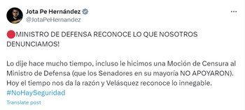 El congresista realizó una moción