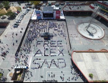 Foto aérea del concierto que