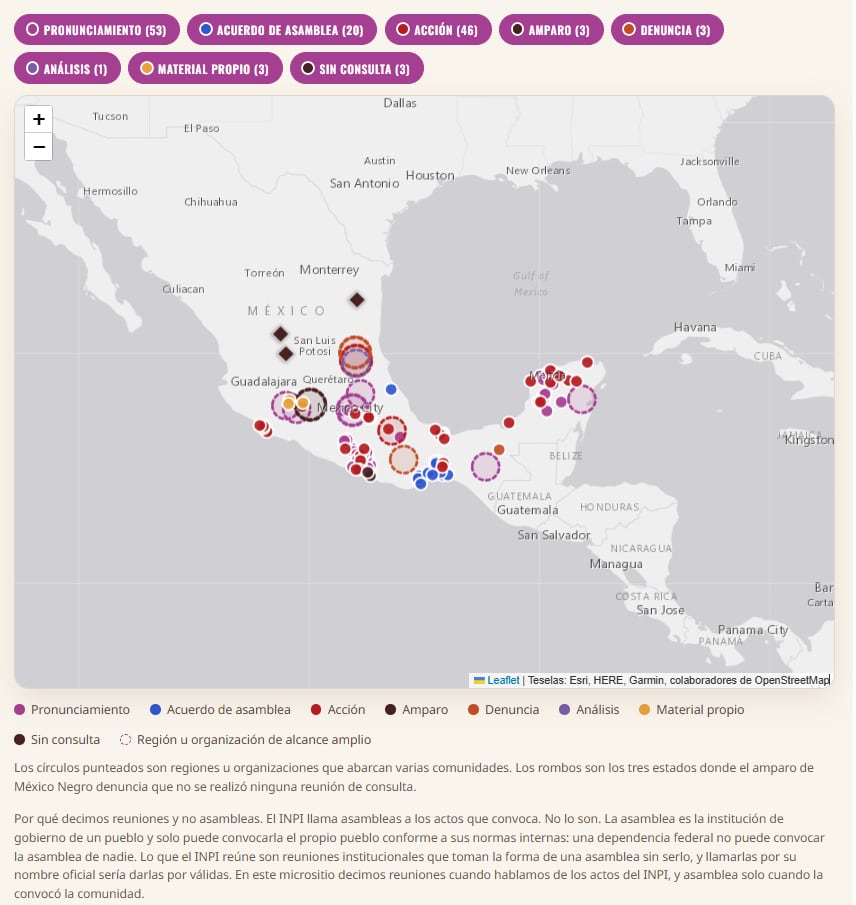 Más de 120 pueblos indígenas rechazan consulta nacional, según mapeo