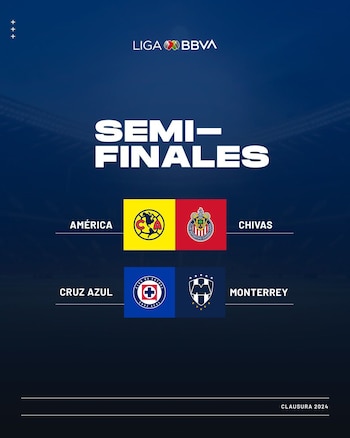 Semifinales del Clausura 2024.
Foto: X/Liga