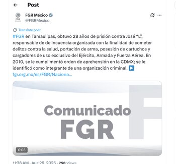 Parte de lo informado por