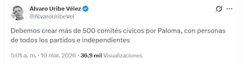 - crédito @AlvaroUribeVel/X