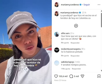 Rosero compartió el video la mañana del lunes 10 de agosto de 2026 - crédito @mariannycorderoo/IG