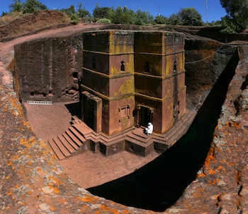 Iglesia de la Cueva de Lalibela Biete Ghiorgis (Etiopía)