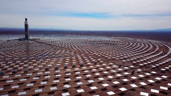 Vista general de los heliostatos