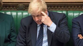 Boris Johnson en el parlamento