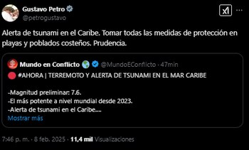 El presidente Petro pidió prudencia