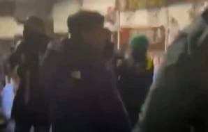 Golpes y botellazos: los videos de la irrupción de la barra de Platense en una pelea durante un partido de fútbol infantil