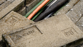 Un corte de fibra óptica