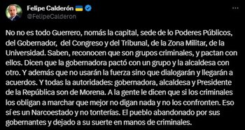 El expresidente arremetió contra la