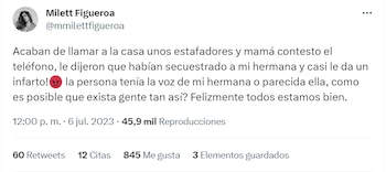 Milett Figueroa denunció ser víctima