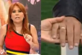 Magaly Medina critica a Christian Domínguez por lucir anillo de compromiso. (Foto: ATV)