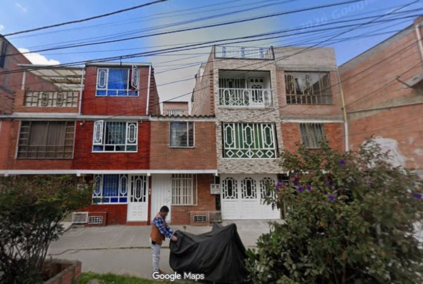 En una de estas casas sucedió el triple feminicidio en la localidad de Bosa - crédito captura de pantalla Google Maps