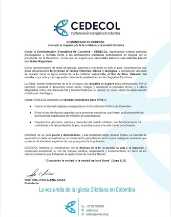 Las afirmaciones del presidente colombiano