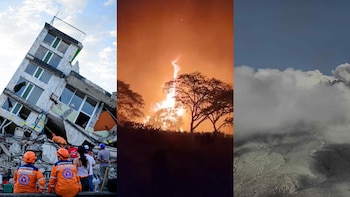 Emergencia en Colombia: autoridades atienden en simultaneo incendios forestales, secuelas del terremoto y la alerta del volcán Puracé