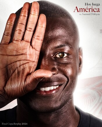 Con Adrián Ramos en la imagen principal, el cuadro vallecaucano presentó el partido para la gran final - crédito @americadecali / X