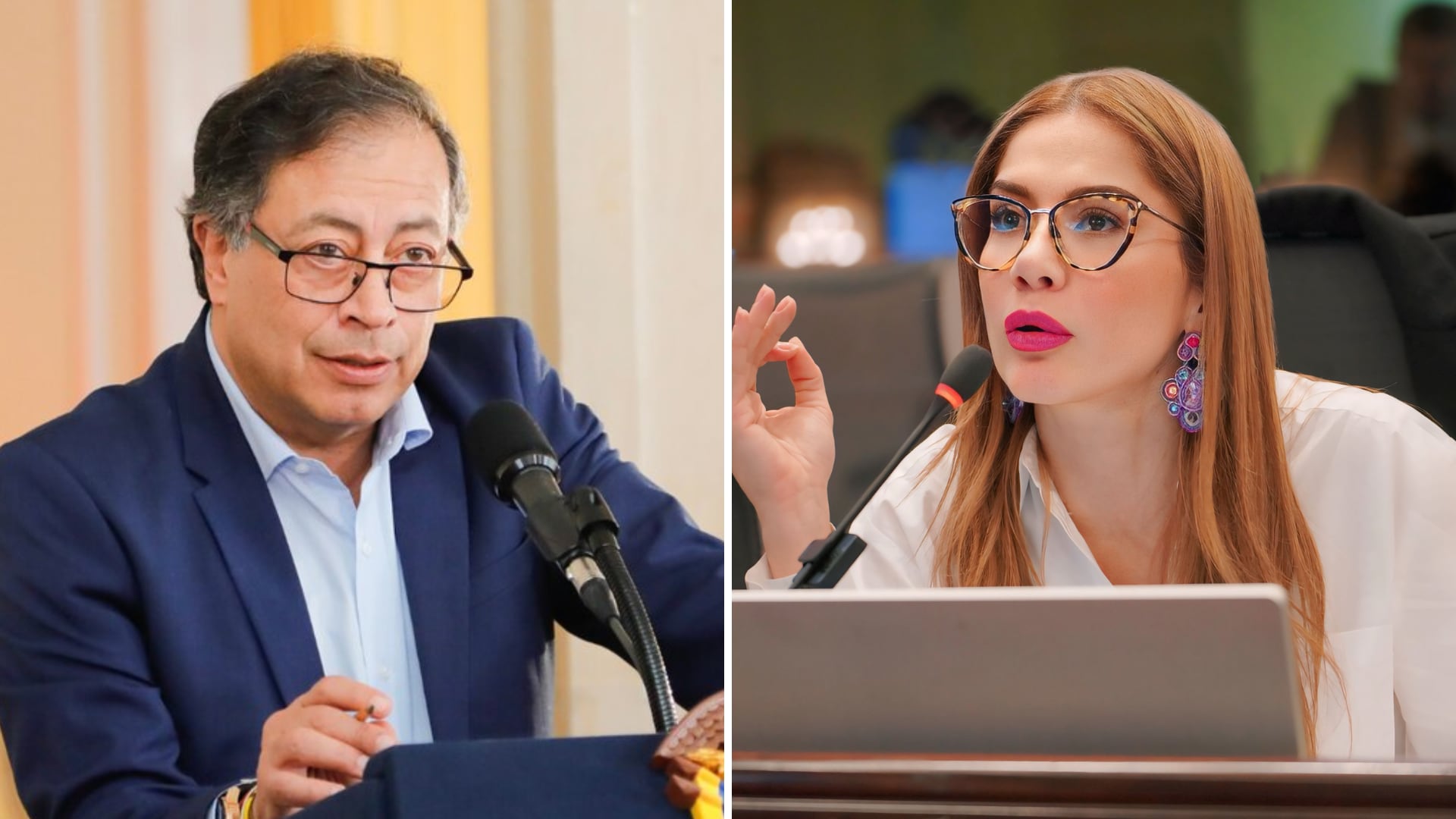 Cathy Juvinao rechazó las palabras de Gustavo Petro sobre el papel de la jueza Vivian Polanía como mujer - crédito Germán Forero/Prensa - Alexa Rochi/Presidencia