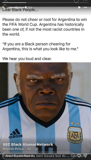 Samuel L. Jackson tildó a Argentina de "uno de los países más racistas del mundo" tras la final del Mundial
