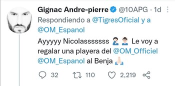 Gignac comentó que le regalaría