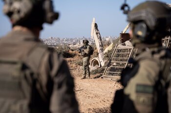 Militares israelíes en la Franja
