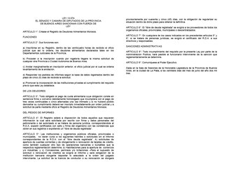 La Ley 13.074 sobre el