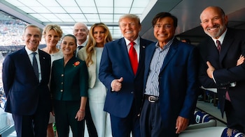 Claudia Sheinbaum aparece junto a Donald Trump para presenciar la final España vs Argentina del Mundial 2026