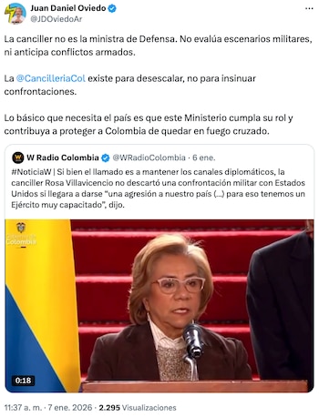 Juan Daniel Oviedo contestó en