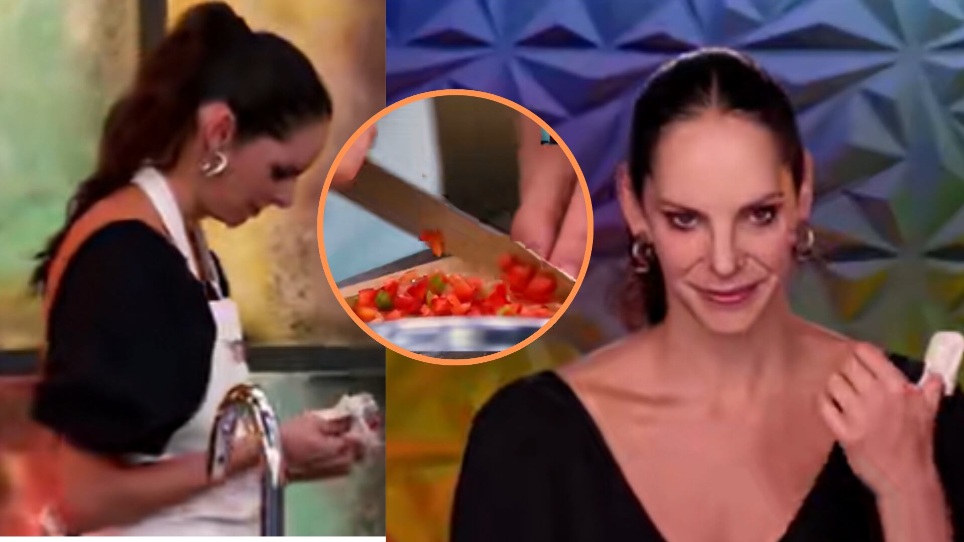 Un accidente en la cocina no detuvo a Julieta Piñeres durante
