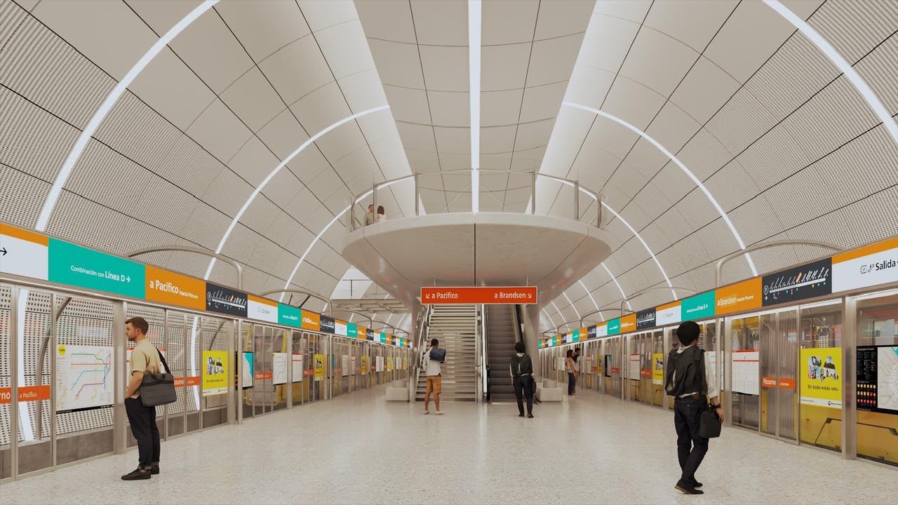 El plan de transformación en Constitución contempla la conversión de la calle Brasil bajo la autopista en un parque peatonal (Gobierno de la Ciduad de Buenos Aires)