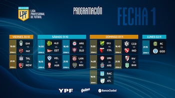 Fixture fecha 1 de la