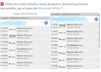 Cancelan vuelos. (Foto: Tomada de
