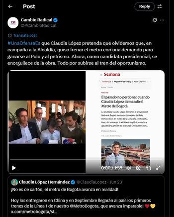 Cambio Radical se fue en