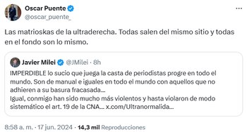 Cruce de mensajes entre el