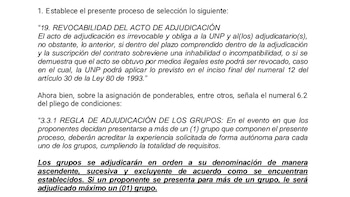 Así es la normativa para la selección y adjudicación de contratos por grupos en la UNP - crédito suministrado a Infobae