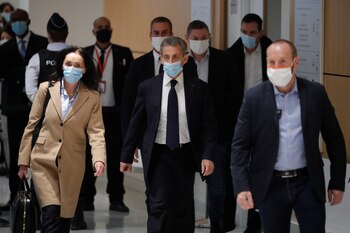 Nicolas Sarkozy llega al juzgado